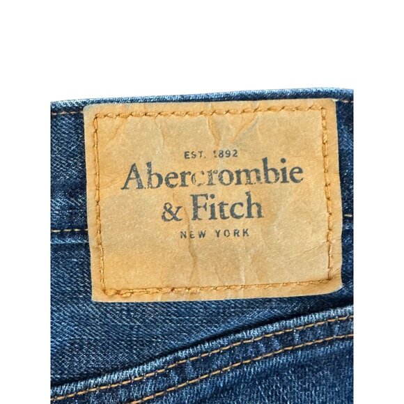 Y2K vintage Abercrombie & Fitch Mens Slim Straight Jeans W31 L34 Blue Denim Casu - Picture 4 of 5